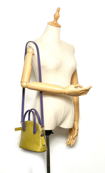 セリーヌ バイカラー ボリード型 レザー ハンドバッグ レディース CELINE 中古