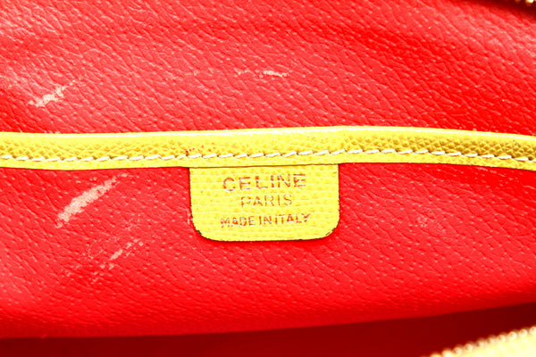 セリーヌ バイカラー ボリード型 レザー ハンドバッグ レディース CELINE 中古