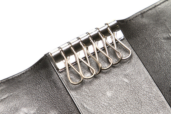 シャネル カメリア ブラック エナメル キーケース レディース CHANEL 中古