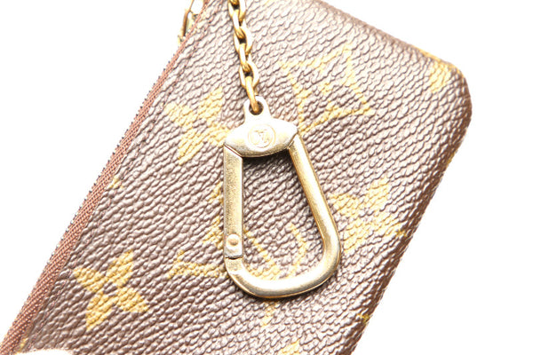 ルイ ヴィトン モノグラム ポシェット クレ M62650 ブラウン PVC レザー キーリング ユニセックス LOUIS VUITTON 中古