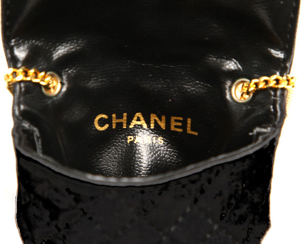 シャネル マトラッセ ブラック 黒 ナイロン チェーン ショルダーバッグ レディース CHANEL 中古