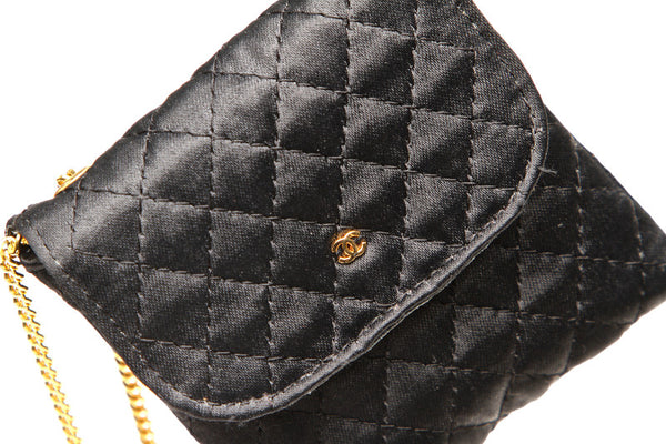 シャネル マトラッセ ブラック 黒 ナイロン チェーン ショルダーバッグ レディース CHANEL 中古