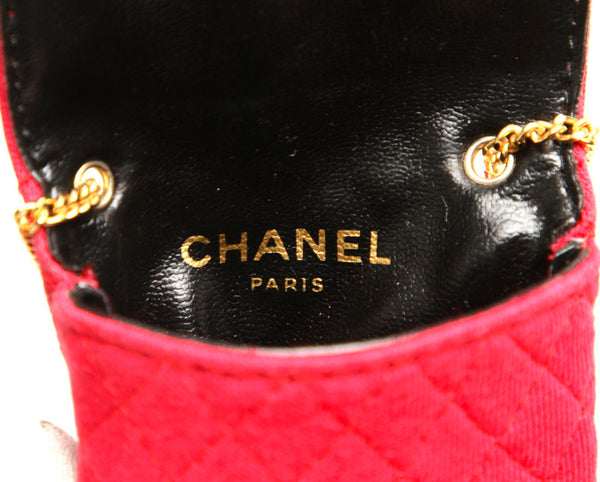 シャネル マトラッセ ピンク キャンバス チェーン ショルダーバッグ レディース CHANEL 中古