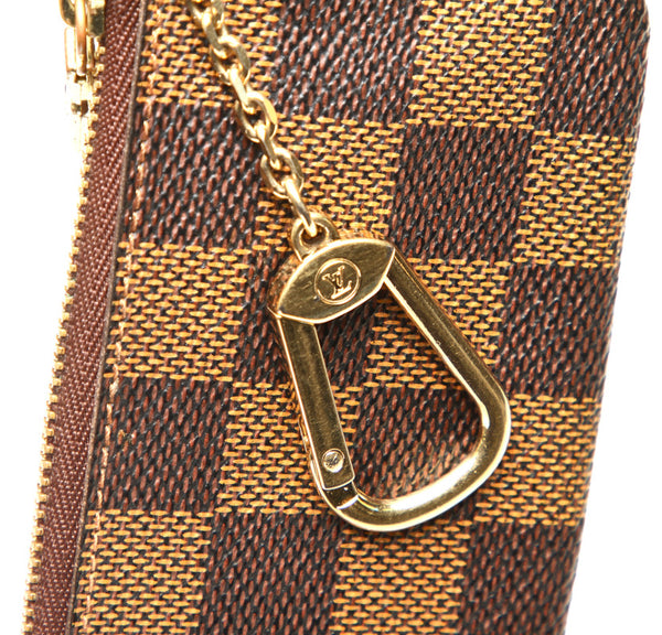 ルイ ヴィトン ダミエ ポシェット・クレ M62650 ブラウン PVC コインケース レディース LOUIS VUITTON 中古