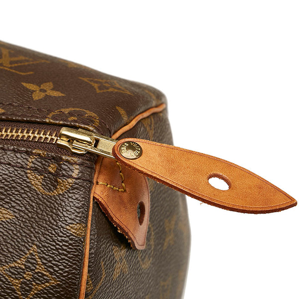 ルイ ヴィトン モノグラム スピーディ35 ハンドバッグ M41524 ブラウン PVC レザー レディース LOUIS VUITTON 【中古】