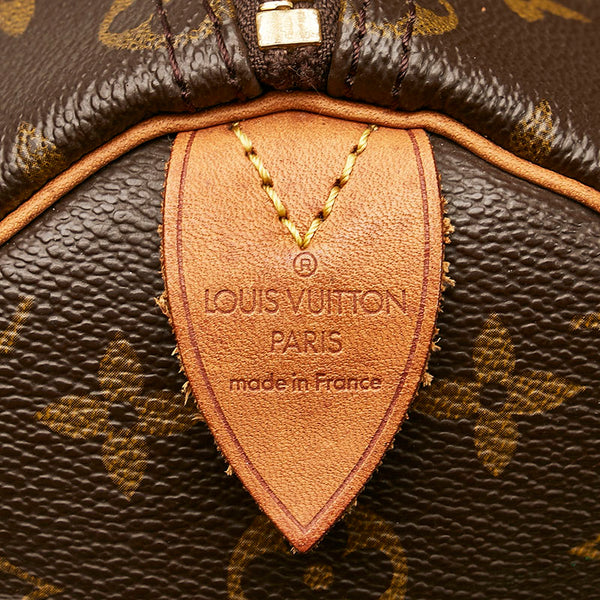 ルイ ヴィトン モノグラム スピーディ35 ハンドバッグ M41524 ブラウン PVC レザー レディース LOUIS VUITTON 【中古】