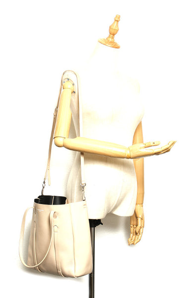 バレンシアガ 489813 ベージュ レザー トートバッグ レディース BALENCIAGA 中古