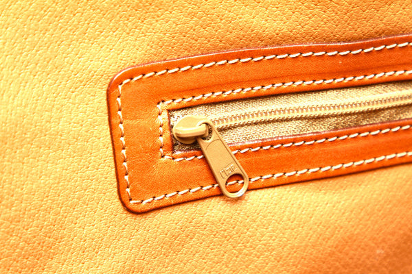 セリーヌ マカダム ブラウン 茶 PVC レザー ハンドバッグ ショルダーバッグ 2WAY ユニセックス CELINE 中古