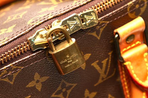 ルイ ヴィトン モノグラム キーポル50 M41426 ブラウン 茶 PVC レザー ボストンバッグ ユニセックス LOUIS VUITTON 中古