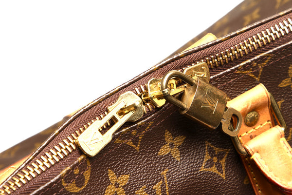 ルイ ヴィトン モノグラム キーポル55 M41424 ブラウン 茶 PVC レザー ボストンバッグ ユニセックス LOUIS VUITTON 中古