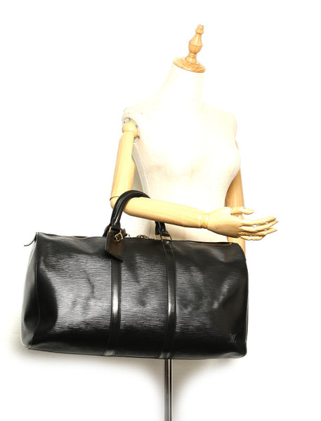 ルイ ヴィトン エピ キーポル50 M42962  ブラック 黒 レザー ボストンバッグ レディース LOUIS VUITTON 中古