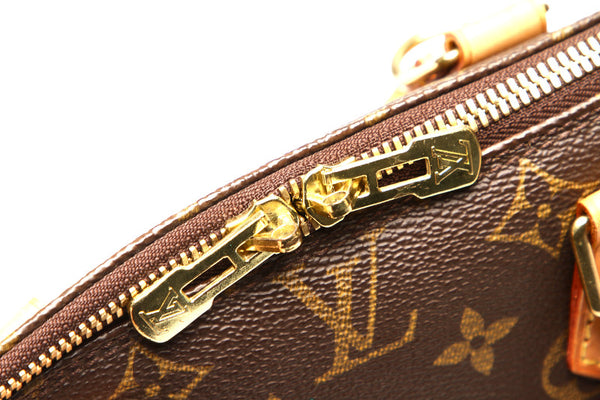 ルイ ヴィトン モノグラム アルマ M53151 ブラウン 茶 PVC レザー ハンドバッグ レディース LOUIS VUITTON 中古