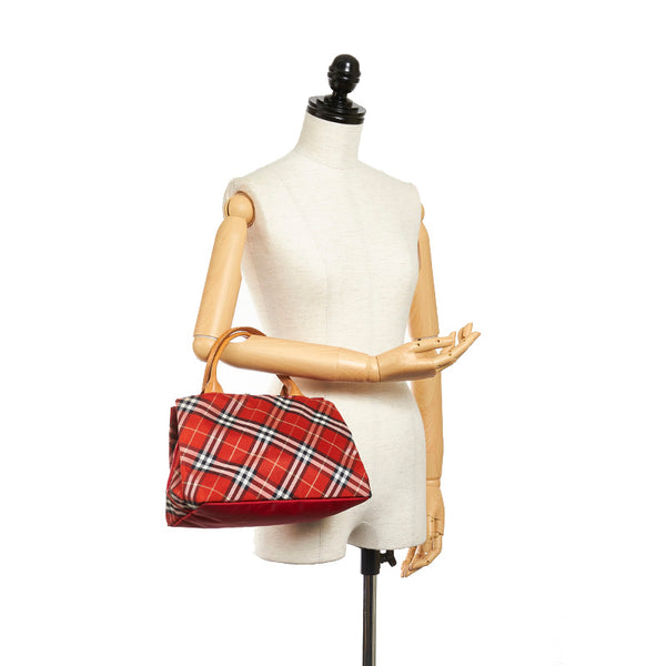 バーバリー ナイロン レザー ハンドバッグ レディース BURBERRY 【中古】