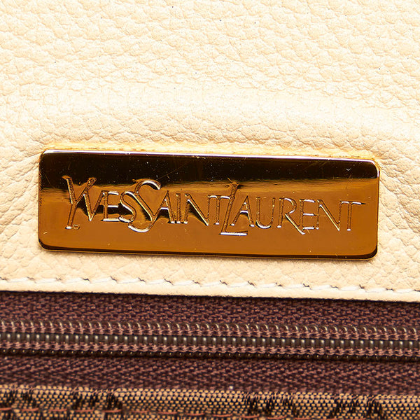 サンローラン アイボリー レザー クラッチバッグ レディース SAINT LAURENT 【中古】