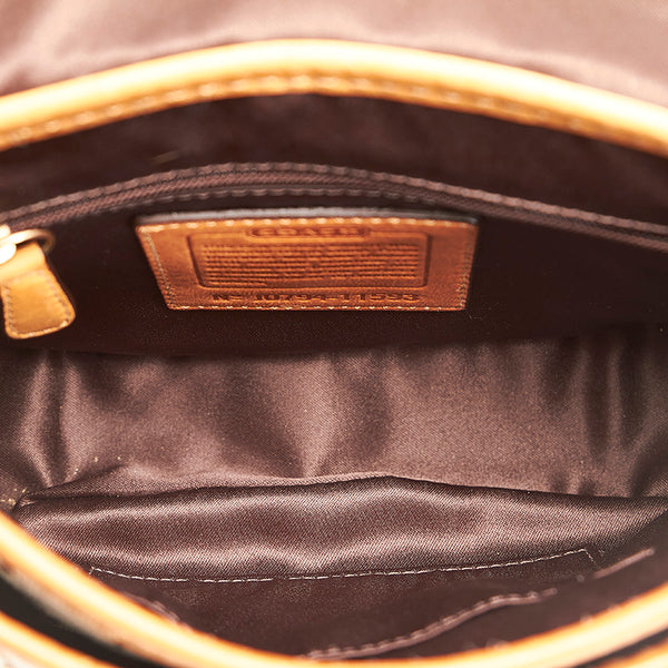 コーチ シグネチャー 11593 キャンバス レザー ショルダーバッグ レディース COACH 【中古】