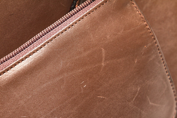 グッチ ウッドハンドル 001・1553 ブラウン レザー ハンドバッグ レディース GUCCI 中古