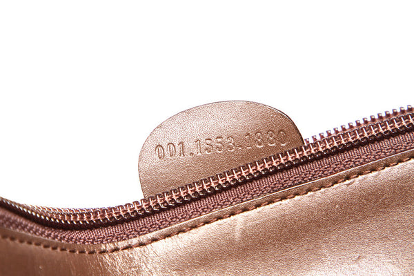 グッチ ウッドハンドル 001・1553 ブラウン レザー ハンドバッグ レディース GUCCI 中古