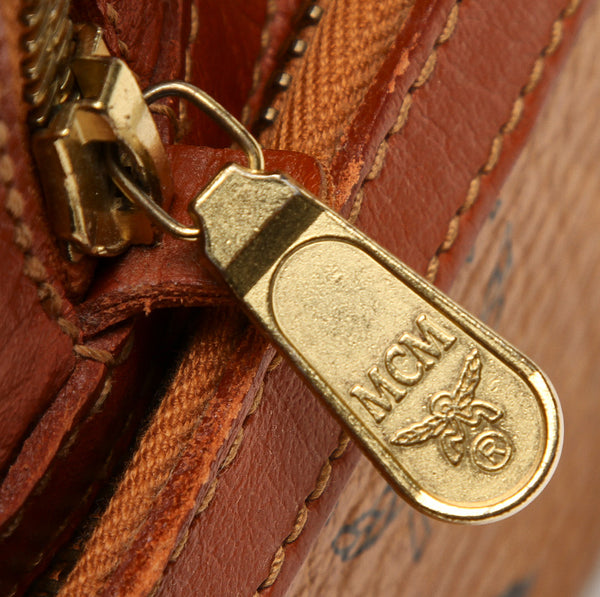 エム シー エム ブラウン 茶 レザー ボストンバッグ レディース MCM 中古