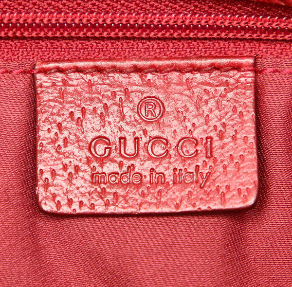 グッチ GGキャンバス 120836 ベージュ レッド キャンバス レザー トートバッグ レディース GUCCI 中古