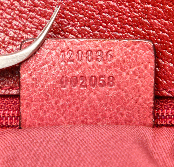 グッチ GGキャンバス 120836 ベージュ レッド キャンバス レザー トートバッグ レディース GUCCI 中古