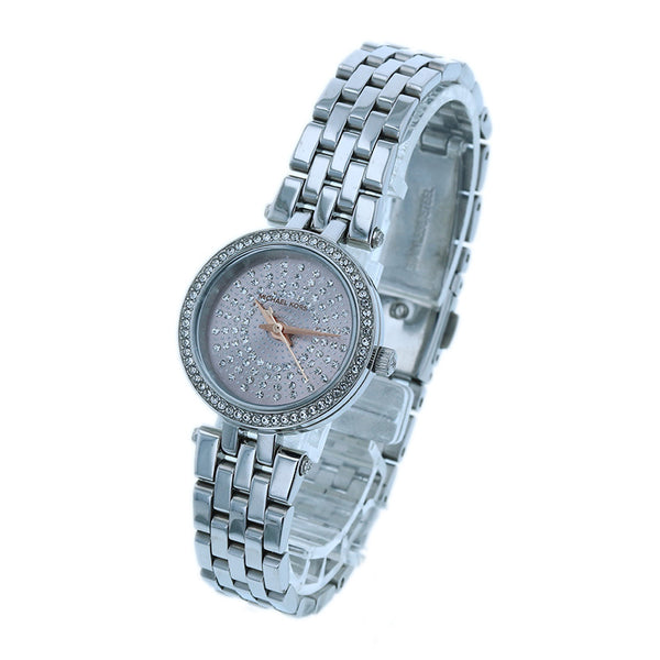 マイケルコース 腕時計 MK-4409 クオーツ ピンク文字盤 ステンレススチール レディース Michael Kors 【中古】