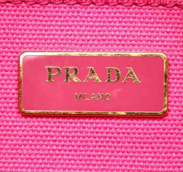 プラダ ミニカナパ B2439G ピンク キャンバス ハンドバッグ ショルダーバッグ 2WAY レディース PRADA 中古
