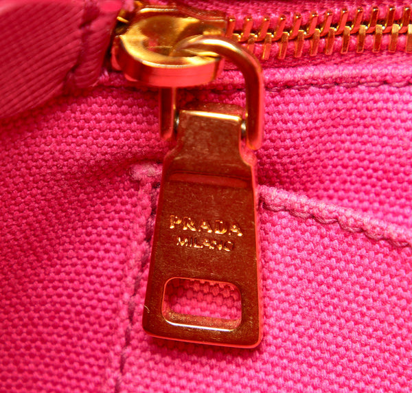 プラダ ミニカナパ B2439G ピンク キャンバス ハンドバッグ ショルダーバッグ 2WAY レディース PRADA 中古