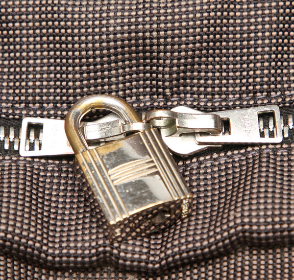 エルメス エールライン グレー キャンバス トートバッグ ユニセックス HERMES 中古
