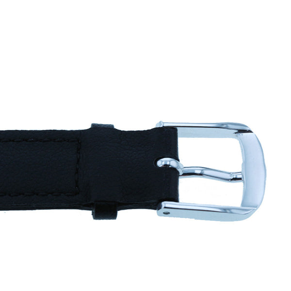 グッチ ローマン  3000.2.L ブラック レザー メッキ 腕時計 レディース GUCCI クオーツ ゴールド文字盤 【中古】