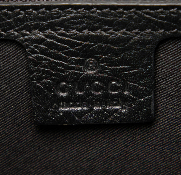 グッチ GGキャンバス バンブー 106494 ブラック 黒 キャンバス レザー ハンドバッグ レディース GUCCI 中古