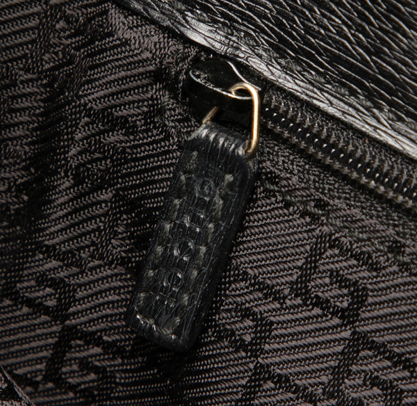 グッチ 002・1090 ブラック 黒 レザー ハンドバッグ レディース GUCCI 中古