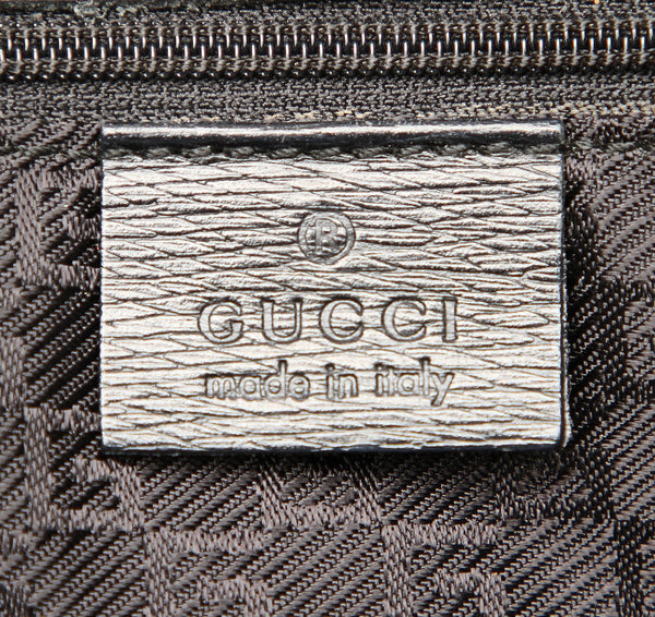 グッチ 002・1090 ブラック 黒 レザー ハンドバッグ レディース GUCCI 中古