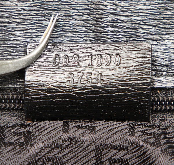 グッチ 002・1090 ブラック 黒 レザー ハンドバッグ レディース GUCCI 中古