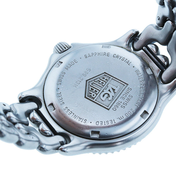 タグホイヤー セル デイト S99.213K シルバー ステンレススチール 腕時計 メンズ TAG HEUER クオーツ ブラック グレー文字盤 【中古】