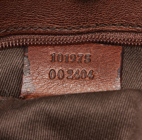 グッチ GGキャンバス 101975 ブラウン キャンバス レザー ショルダーバッグ レディース GUCCI 中古