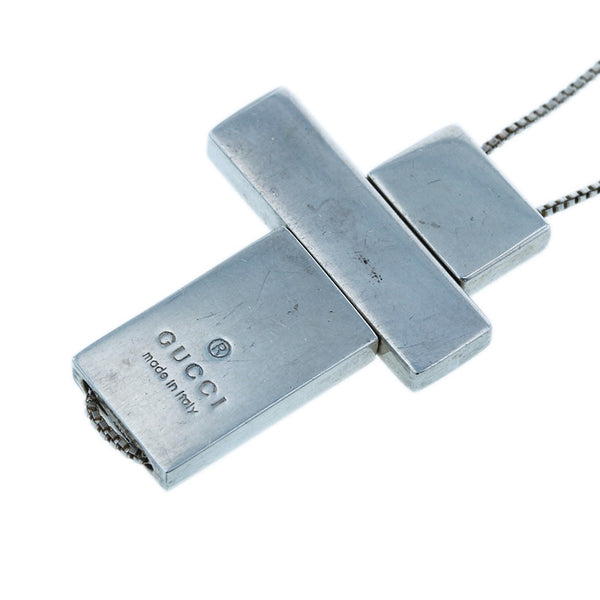 グッチ SV925 シルバー トリプルトップ ネックレス レディース GUCCI 【中古】