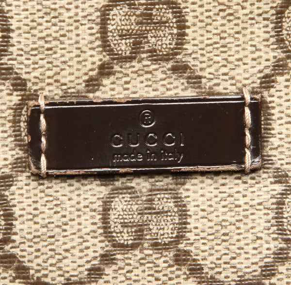 グッチ GGスプリーム 197953 ブラウン PVC レザー トートバッグ レディース GUCCI 中古