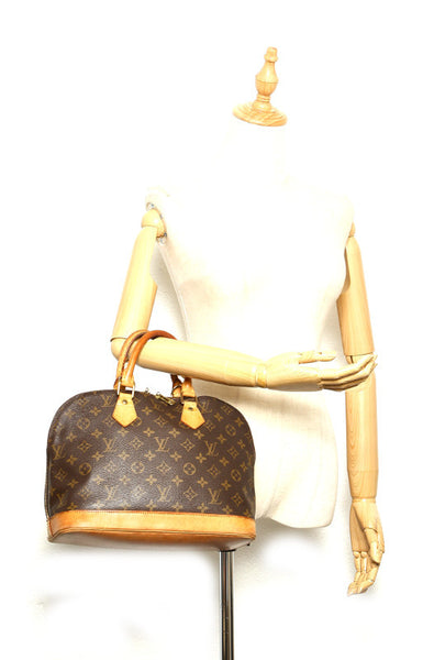 ルイ ヴィトン モノグラム アルマ M51130 ブラウン PVC レザー ハンドバッグ レディース LOUIS VUITTON 中古