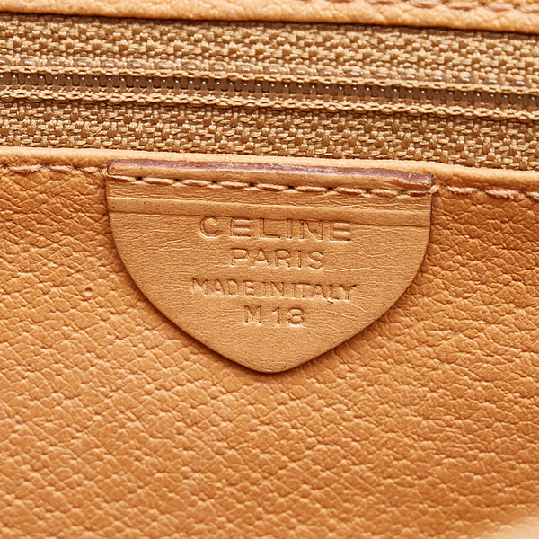 セリーヌ マカダム ブラウン PVC レザー 斜めがけ ショルダー レディース CELINE 【中古】