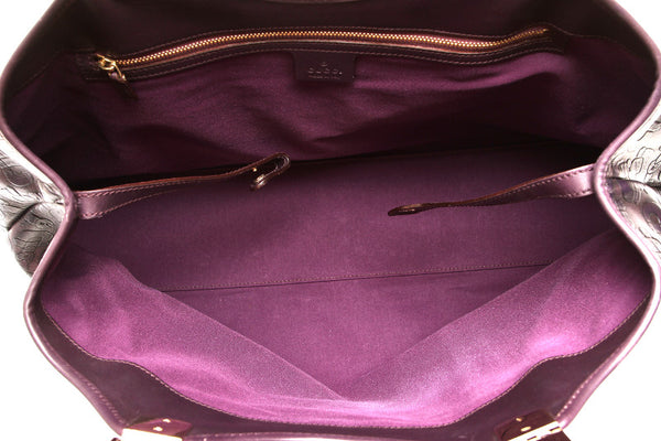 グッチ ホースビット 145769 パープル レザー トートバッグ レディース GUCCI 中古