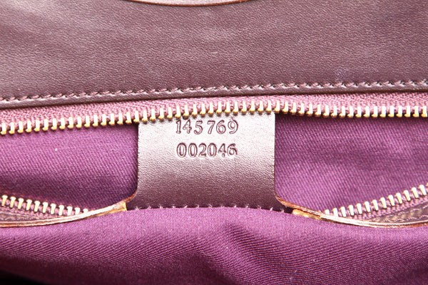 グッチ ホースビット 145769 パープル レザー トートバッグ レディース GUCCI 中古