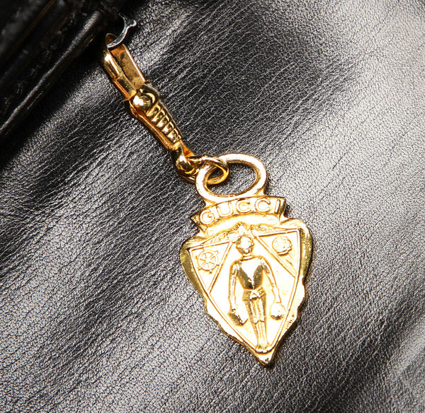 グッチ ブラック 黒 レザー ショルダーバッグ レディース GUCCI 中古