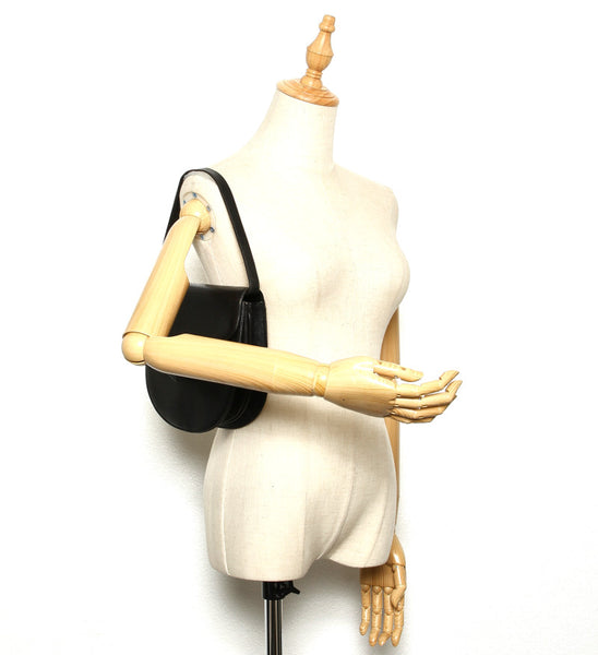イヴ サンローラン ブラック 黒 レザー ハンドバッグ レディース YVES SAINT LAURENT 中古
