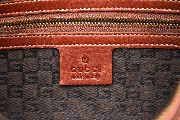 グッチ 106292 ブラウン レザー 肩掛け ショルダーバッグ レディース GUCCI 中古