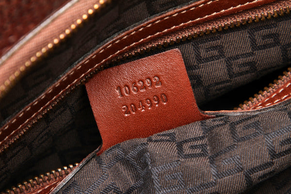 グッチ 106292 ブラウン レザー 肩掛け ショルダーバッグ レディース GUCCI 中古