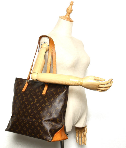 ルイ ヴィトン モノグラム カバメゾ M51151 ブラウン PVC レザー トートバッグ レディース LOUIS VUITTON 中古