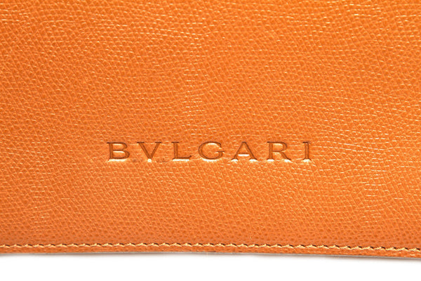 ブルガリ ブラウン レザー ビジネスバッグ メンズ BVLGARI 中古