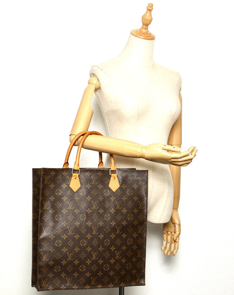 ルイ ヴィトン モノグラム サックプラ M51140 ブラウン 茶 PVC レザー ショルダーバッグ レディース LOUIS VUITTON 中古