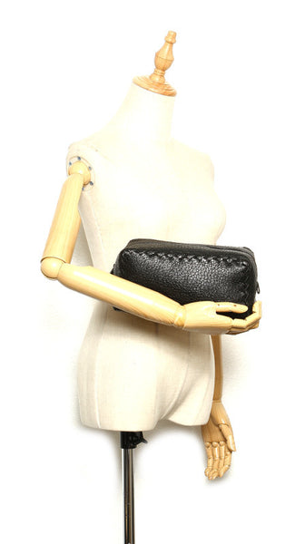 ボッテガヴェネタ ブラック レザー セカンドバッグ メンズ BOTTEGAVENETA 中古