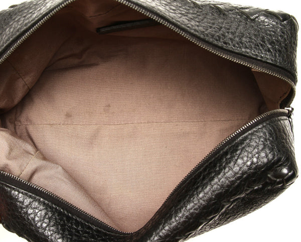 ボッテガヴェネタ ブラック レザー セカンドバッグ メンズ BOTTEGAVENETA 中古